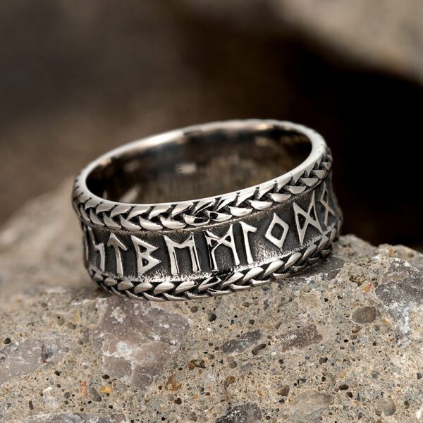 Anel  Vikings Norse Runes Vintage - Imagem 2