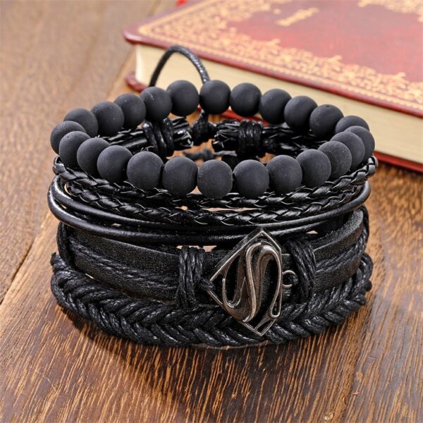 Pulseiras de Couro Trançado Temáticas Ajustáveis - Imagem 2