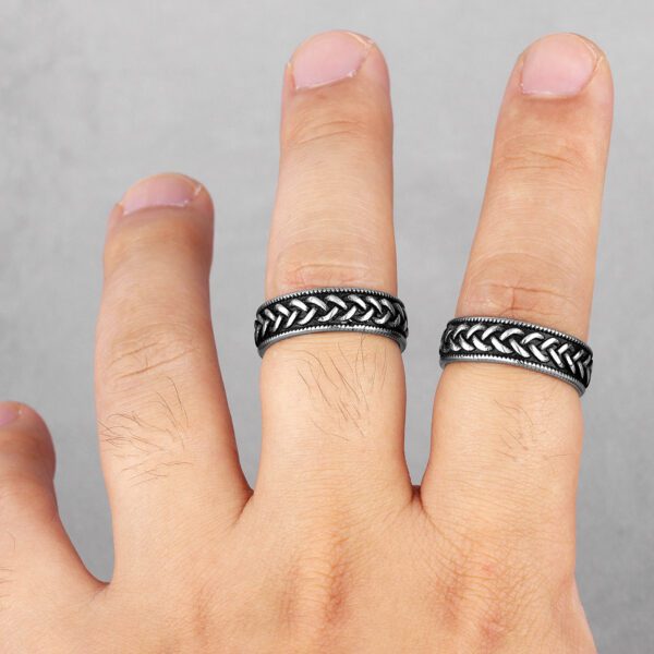 Anéis Celtic Knots viking  em aço inoxidável - Imagem 4