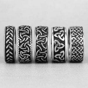 Anéis Celtic Knots viking  em aço inoxidável