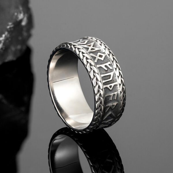 Anel  Vikings Norse Runes Vintage