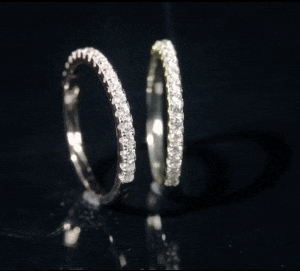 Anéis de Prata Esterlina 925 com Zircônia - Anel Aparador 2mm