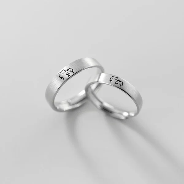 Anéis para casais ajustável com vários formatos - Imagem 3