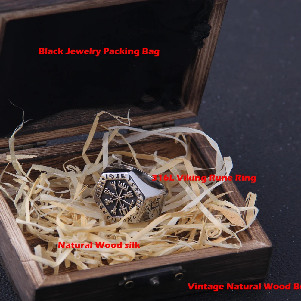 Anel viking de aço inoxidável modelo vintage nórdico - Imagem 6