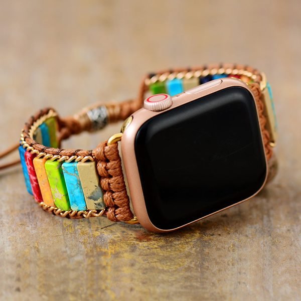 Pulseira-de-rel-gio-Natural-Stone-Aple-pulseira-com-contas-Bohemia-pulseira-Smartwatch-para-Iwatch-Series